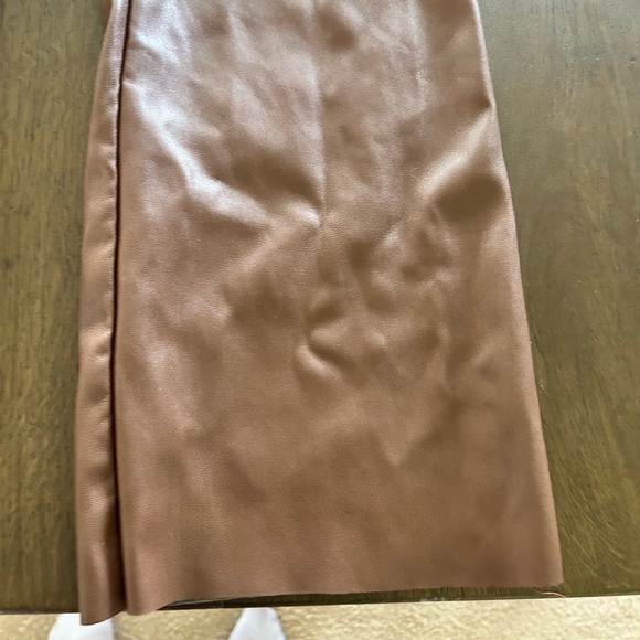 Meshki Tyra straight leg faux leather chocolate brown pants - Picture 11 of 14